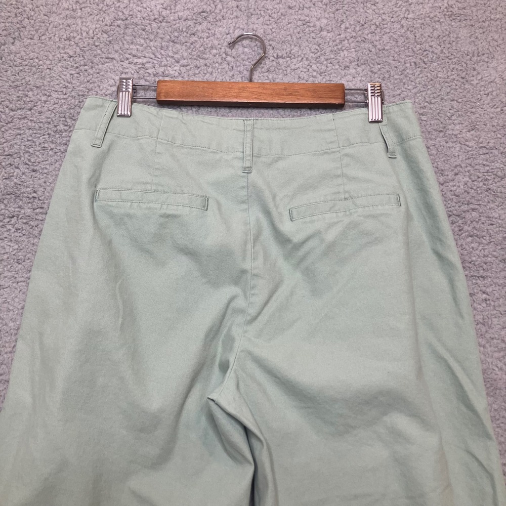 A New Day Sage Green High Rise Wide Leg Pleated Front Stretch Trousers Size 8 - Picture 8 of 9